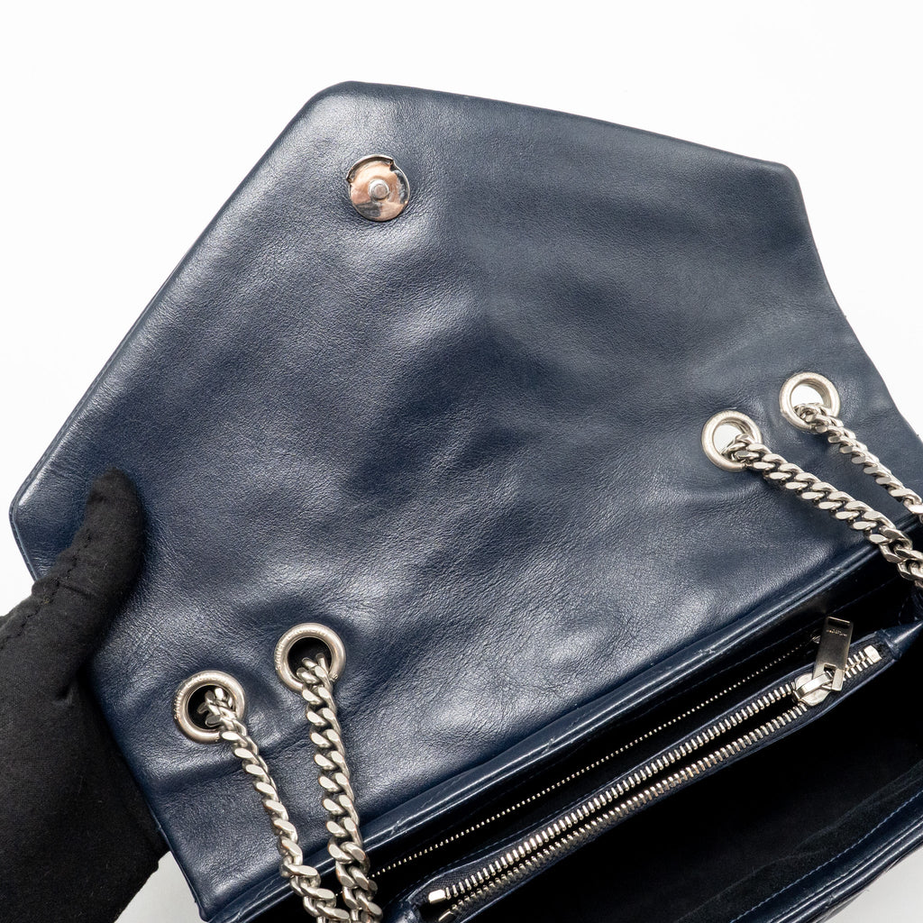 SAINT LAURENT/YSL MEDIUM LOU LOU BAG CALFSKIN DARK BLUE SHW
