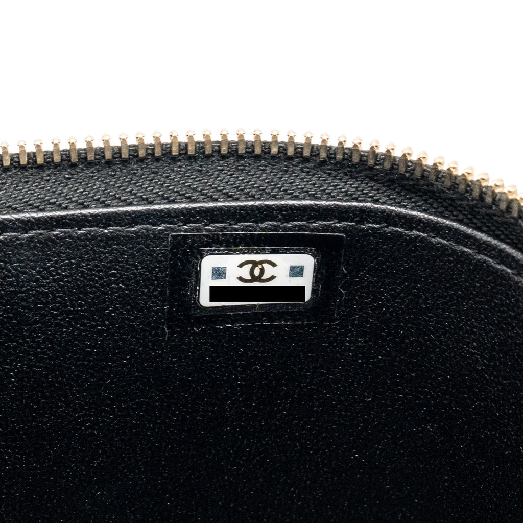 CHANEL TOP HANDLE LONG VANITY LAMBSKIN BLACK GHW(MICROCHIP)