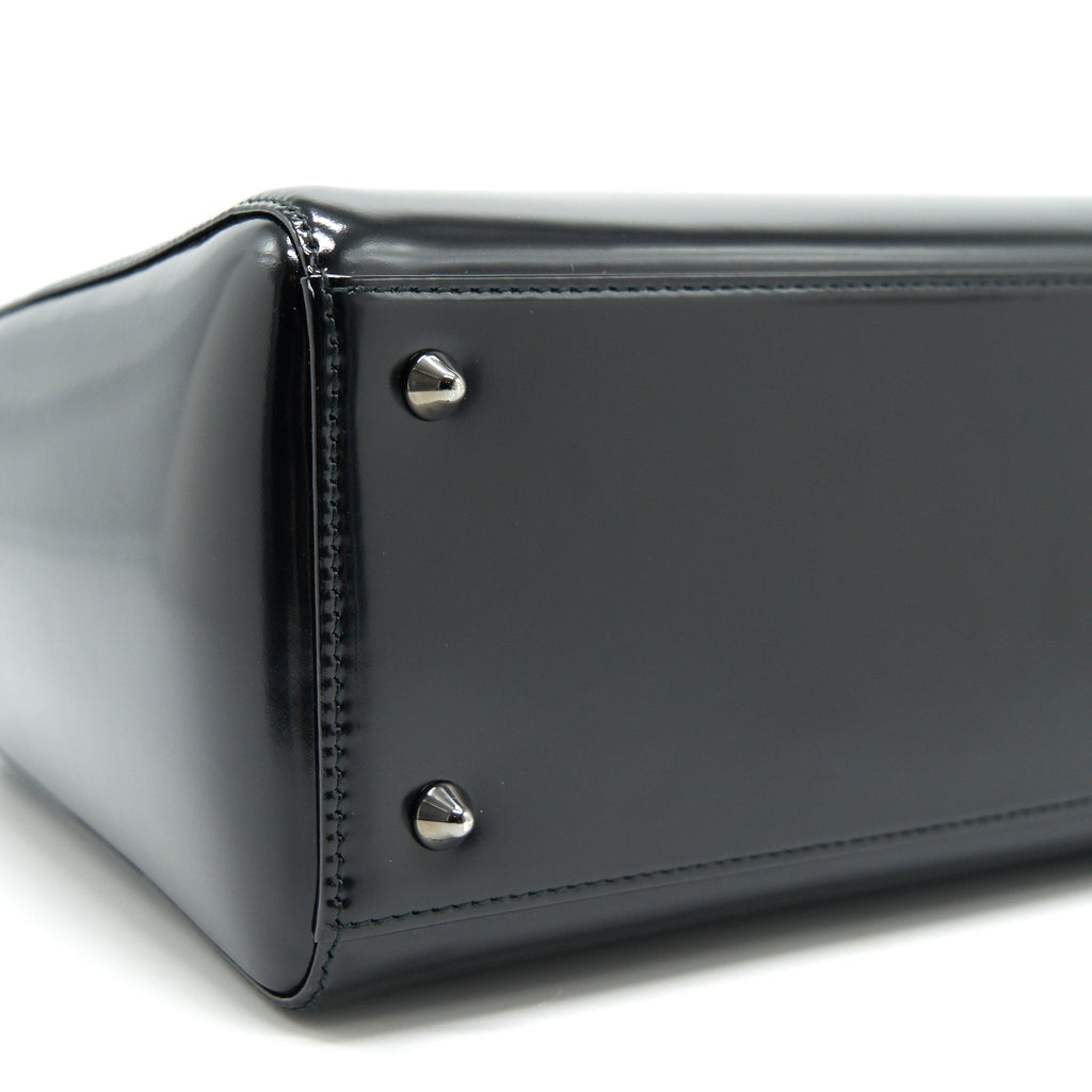 CHRISTIAN DIOR MEDIUM LADY DIOR CALFSKIN IN BLACK BHW
