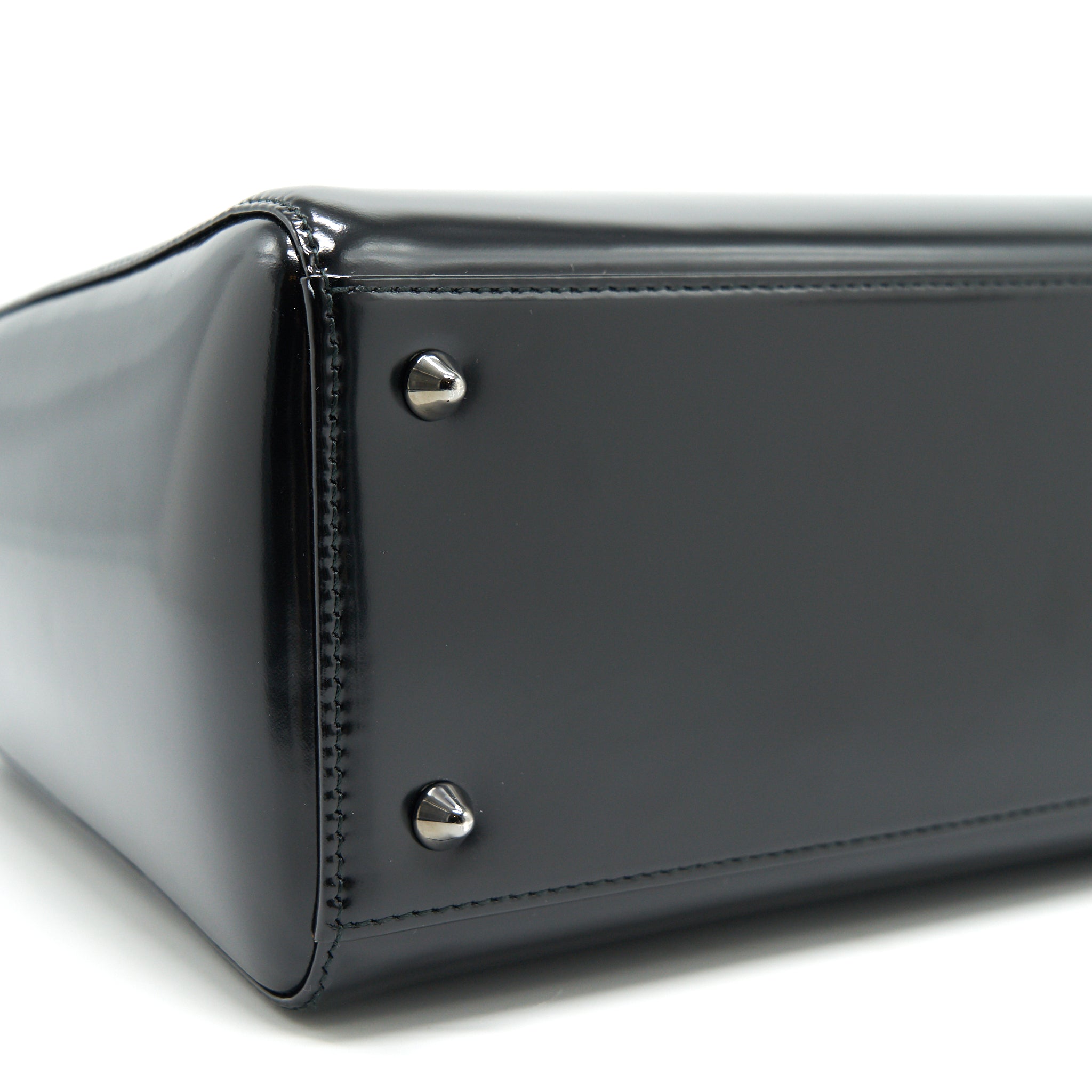 CHRISTIAN DIOR MEDIUM LADY DIOR CALFSKIN IN BLACK BHW