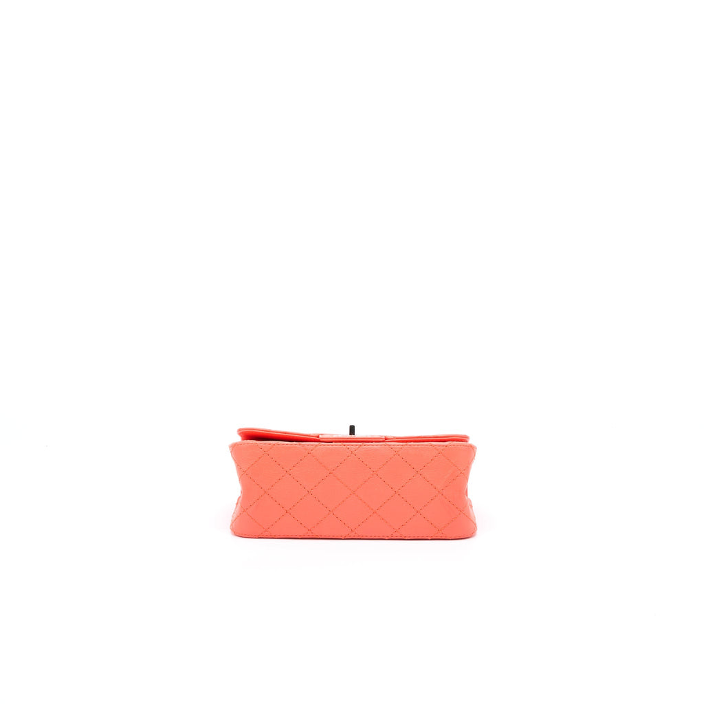 CHANEL MINI 2.55 REISSUE FLAP BAG HOT ORANGE SHW