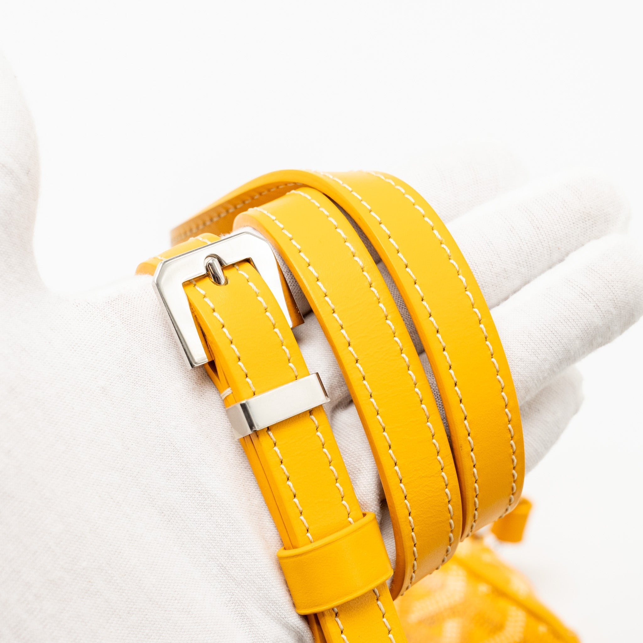 GOYARD CAPE VERT PM CROSSBODY BAG GOYARDLINE CANVAS YELLOW SHW