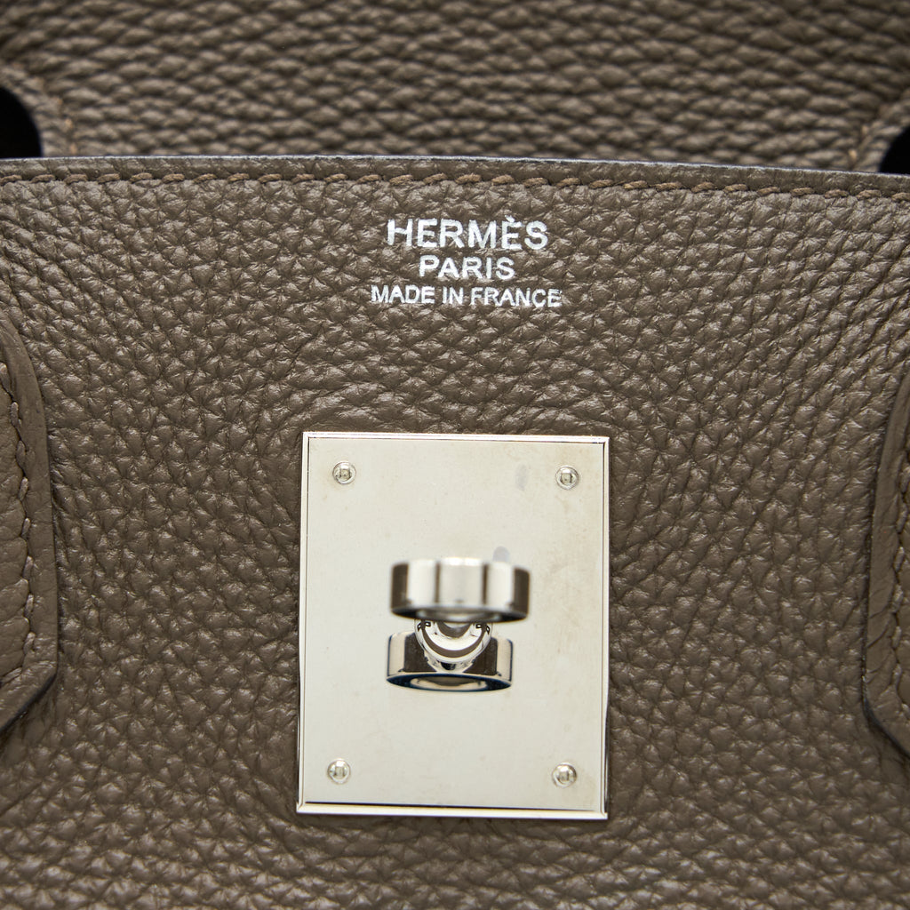 HERMES BIRKIN 30 TOGO 8F GRIS ETAIN SHW