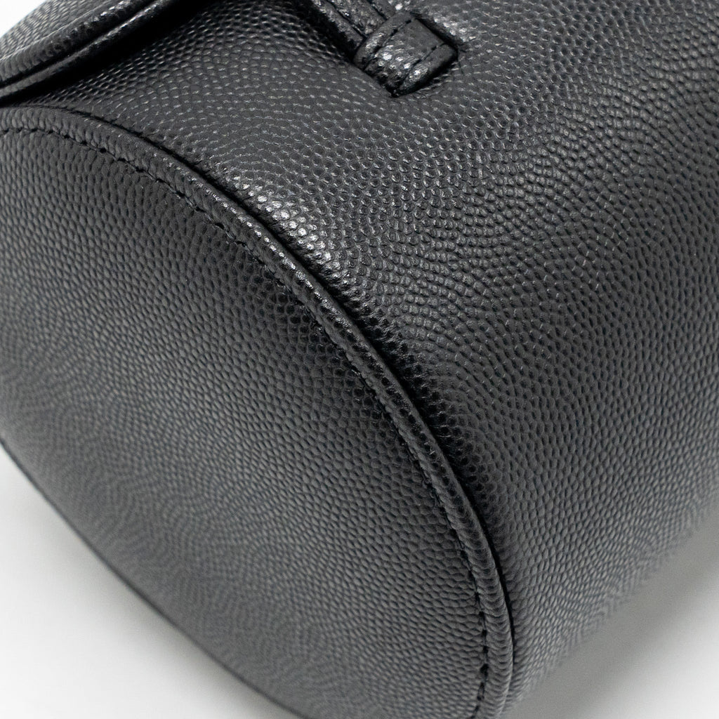 CHANEL 26P PREPPY BOWLING SHOULDER BAG CAVIAR BLACK GHW (MICROCHIP)