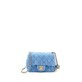 CHANEL PEARL CRUSH MINI SQUARE FLAP BAG DENIM GHW (MICROCHIP)