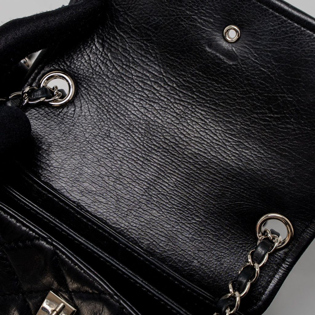 CHANEL GIANT CC LOGO BAG CALFSKIN NAVY SHW