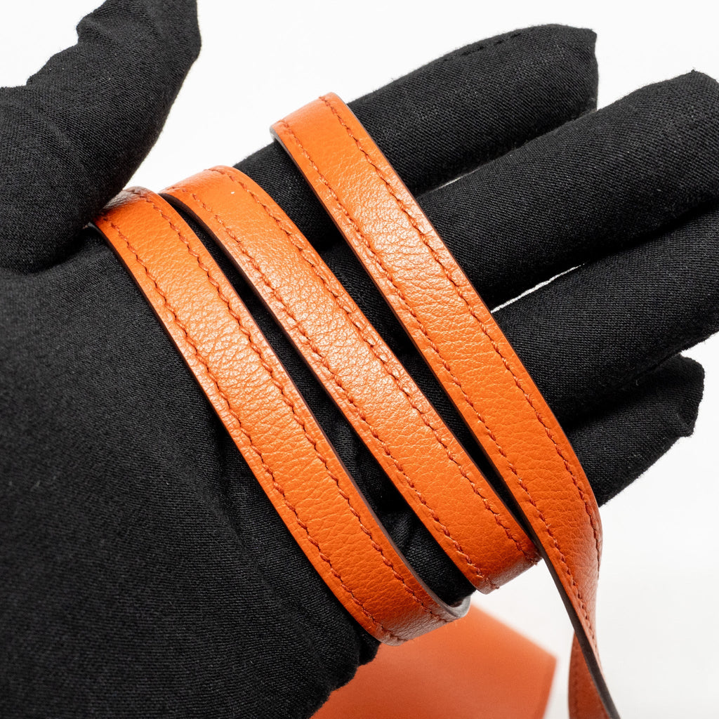 HERMES MINI ROULIS EVERCOLOR BICOLOR CAPUCINE/TERRE BATTUE SHW