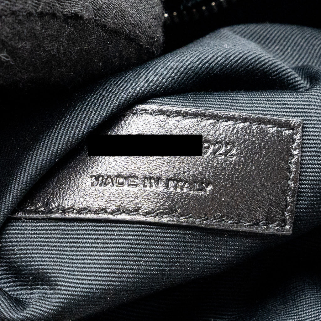 SAINT LAURENT LE 5 A 7 SHINY CALFSKIN BLACK SHW
