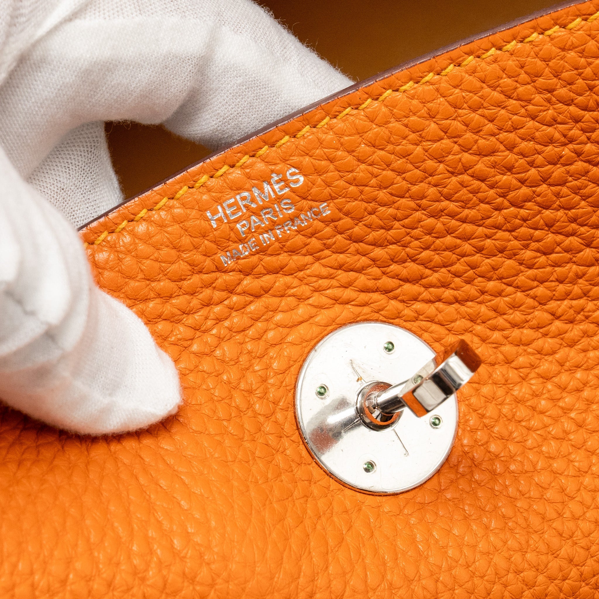 HERMES LINDY 34 CLEMENCE ORANGE SHW