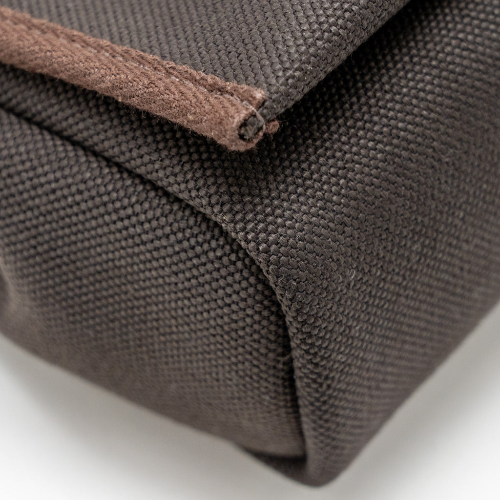 HERMES HERBAG MINI CANVAS/HUNTER LEATHER EBENE GHW