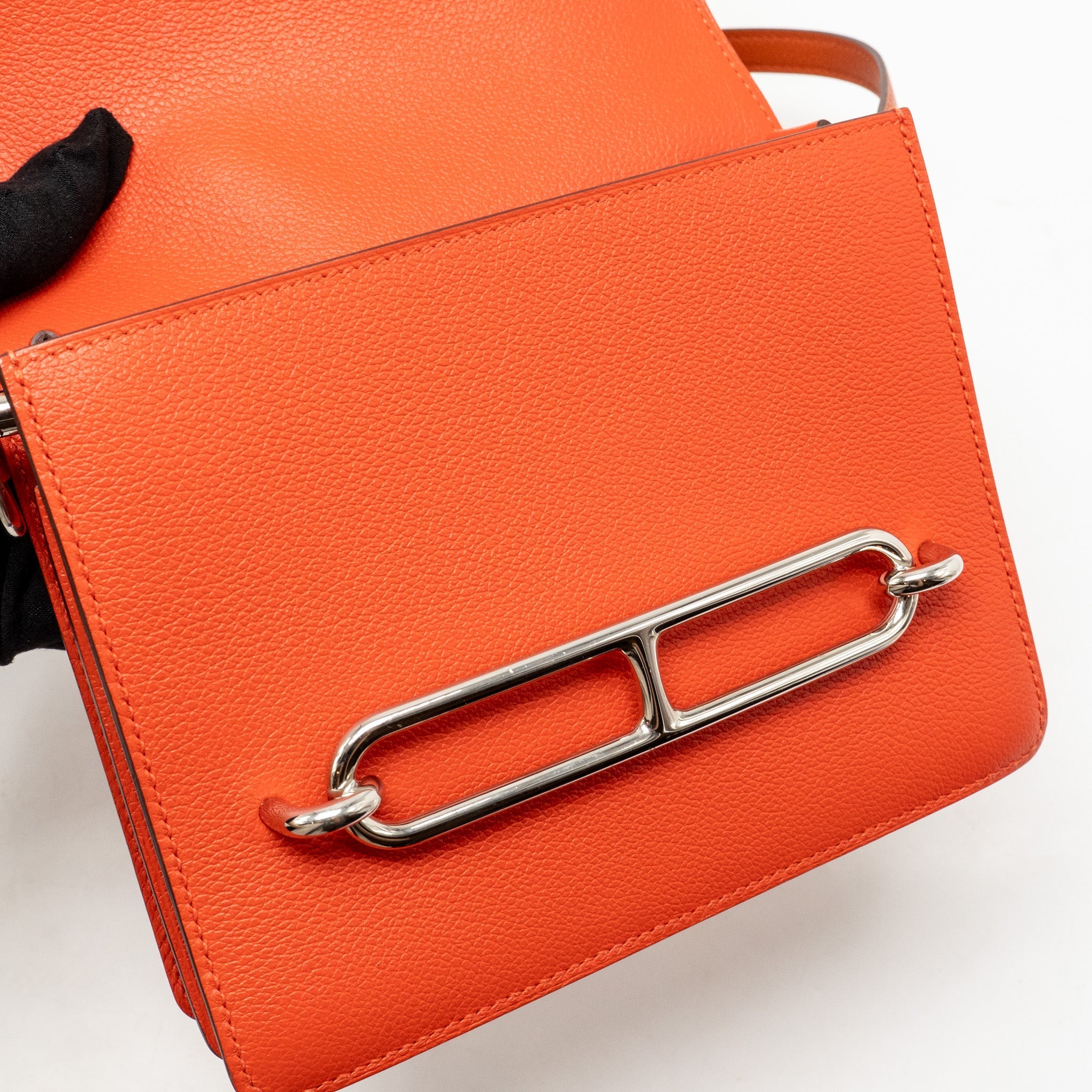 HERMES MINI ROULIS EVERCOLOR BICOLOR CAPUCINE / TERRE BATTUE SHW