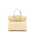 HERMES BIRKIN 30 OSTRICH 3C PARCHEMIN GHW
