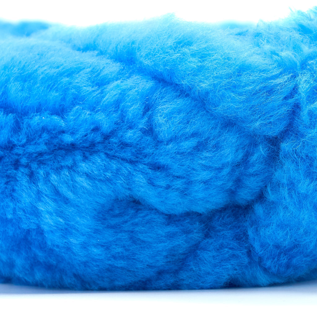 BOTTEGA VENETA FUR BAG WITH CHAIN SHEARLING/LAMBSKIN BLUE SHW