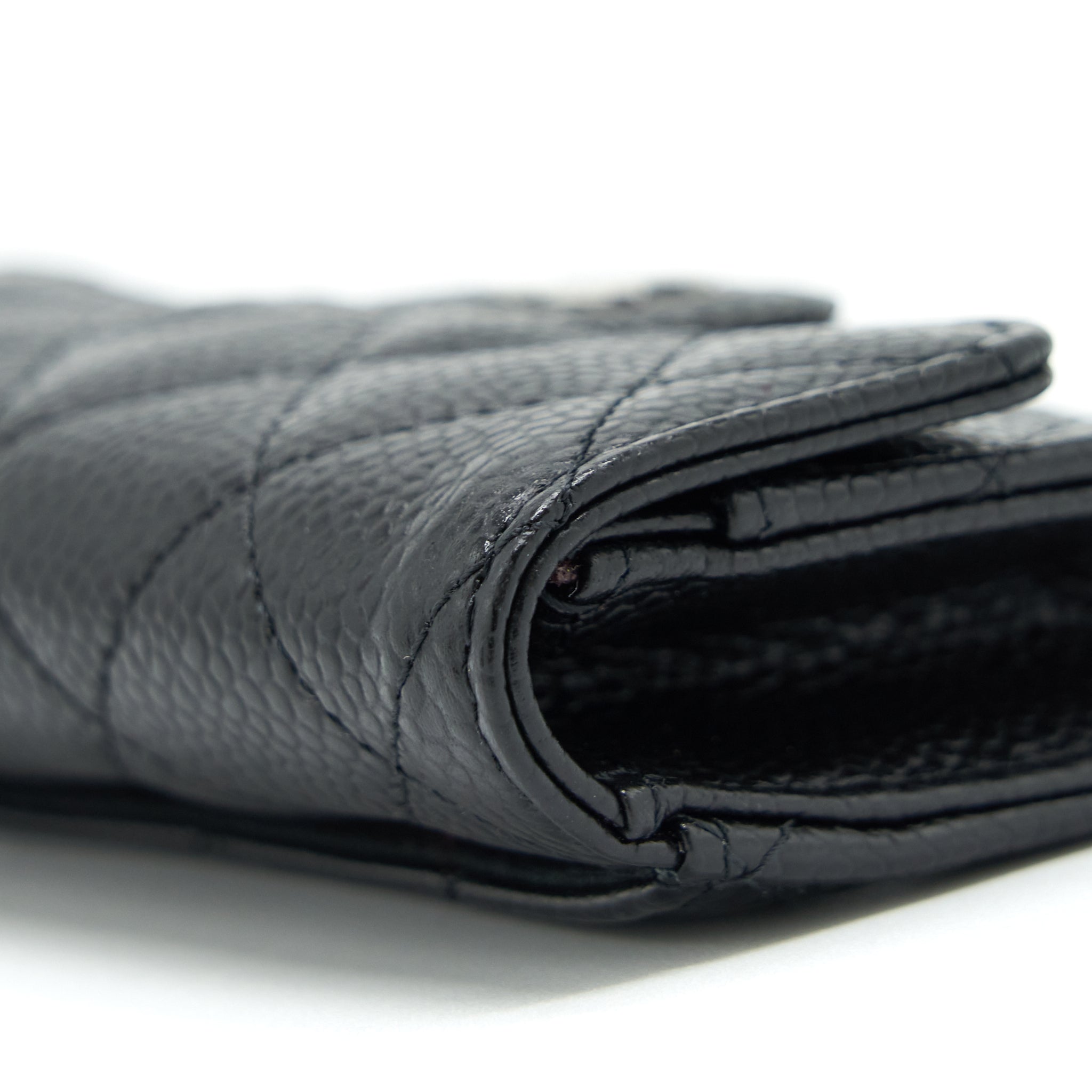 CHANEL CLASSIC FLAP CARD HOLDER CAVIAR BLACK SHW