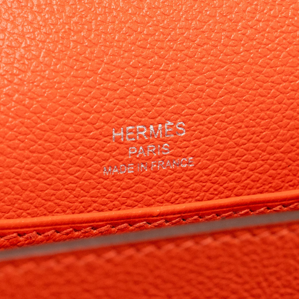 HERMES MINI ROULIS EVERCOLOR BICOLOR CAPUCINE/TERRE BATTUE SHW