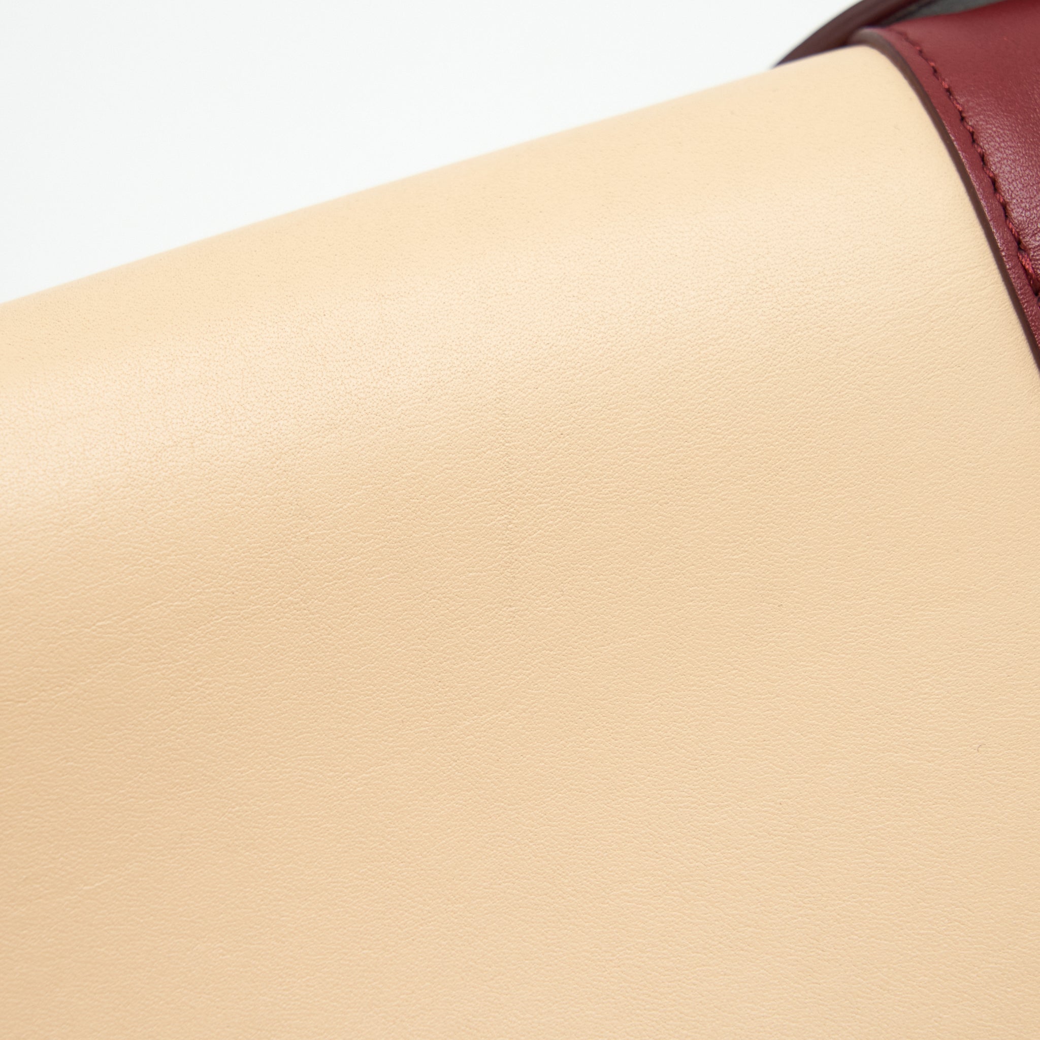 CELINE FRAME BAG DARK RED/LIGHT BEIGE GHW