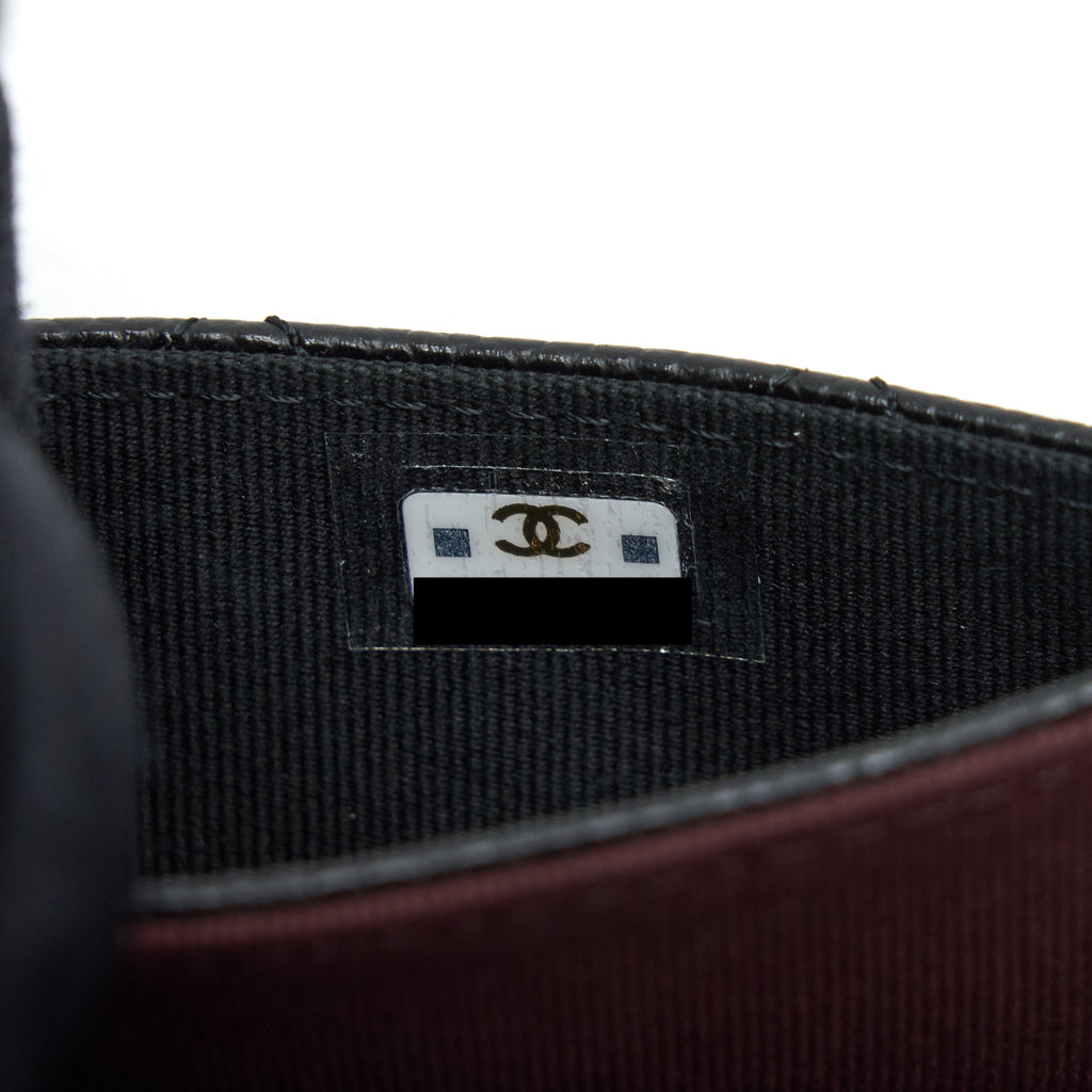 CHANEL CLASSIC FLAP CARD HOLDER CAVIAR BLACK SHW