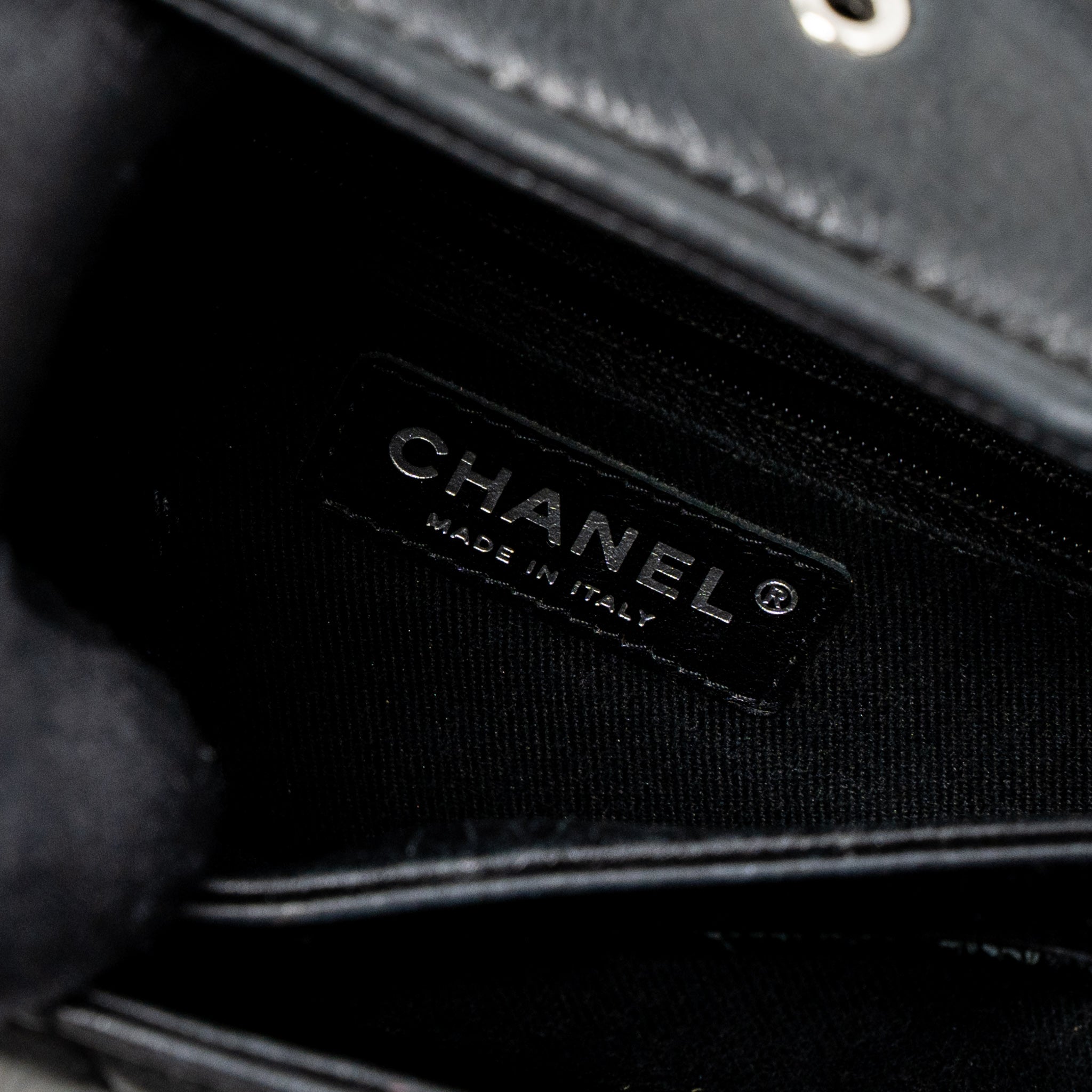 CHANEL GIANT CC LOGO BAG CALFSKIN NAVY SHW