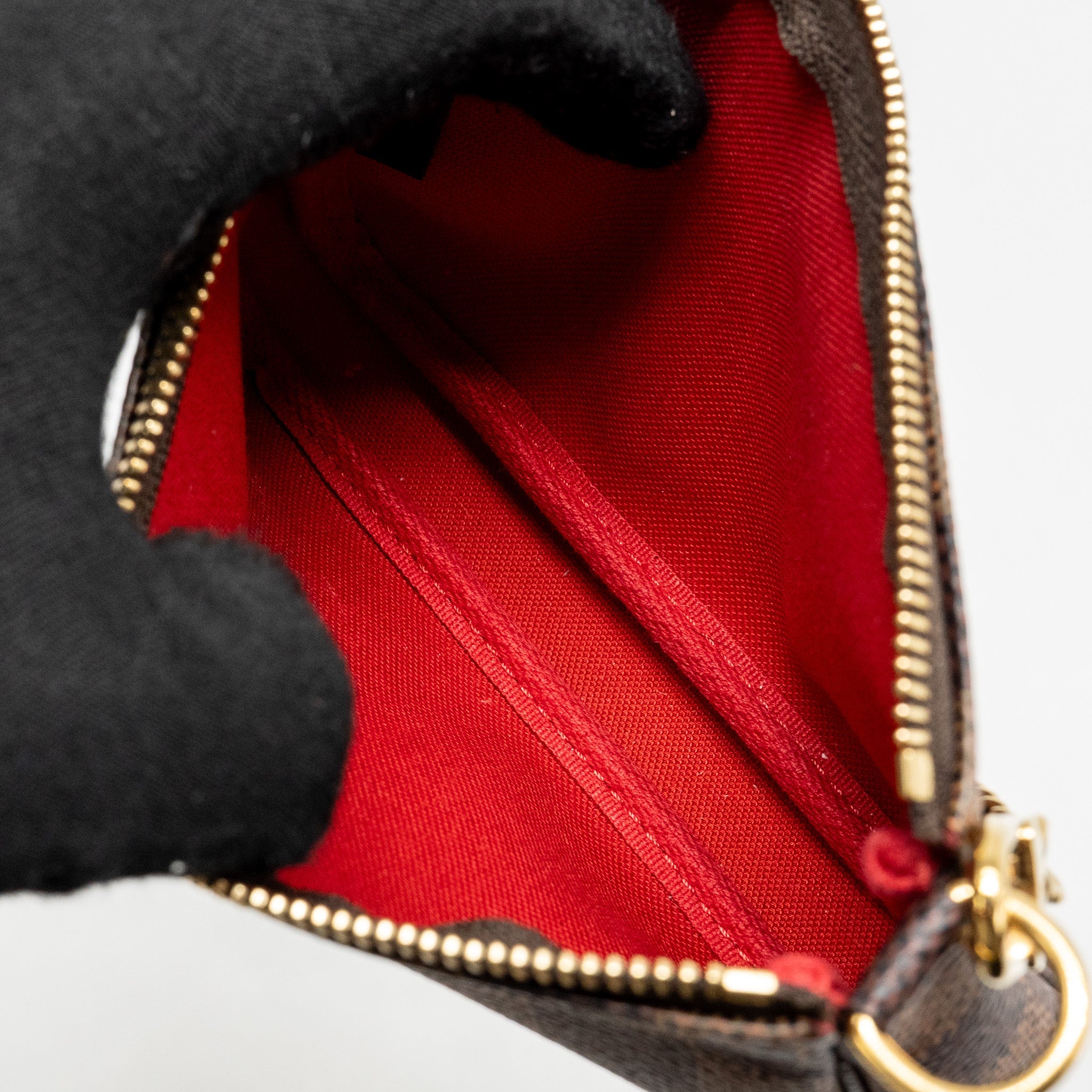 LOUIS VUITTON MINI POCHETTE ACCESSORIES DAMIER EBENE CANVAS GHW