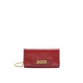 DIOR J'ADIOR SMALL LONG WALLET ON CHAIN RED WITH GHW
