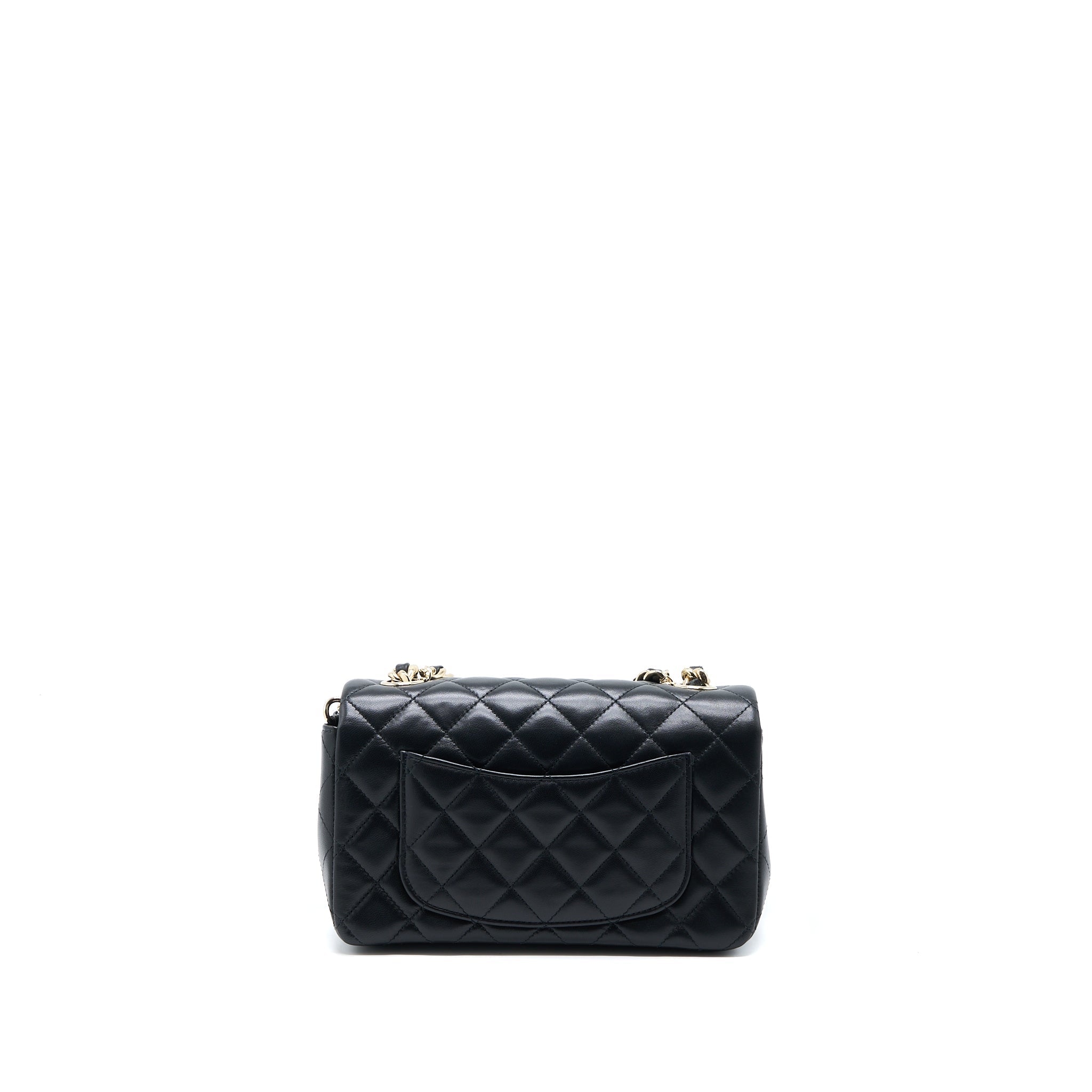 CHANEL MINI RECTANGULAR WITH COCO BAG CHARM LIMITED EDITION LAMBSKIN BLACK LGHW
