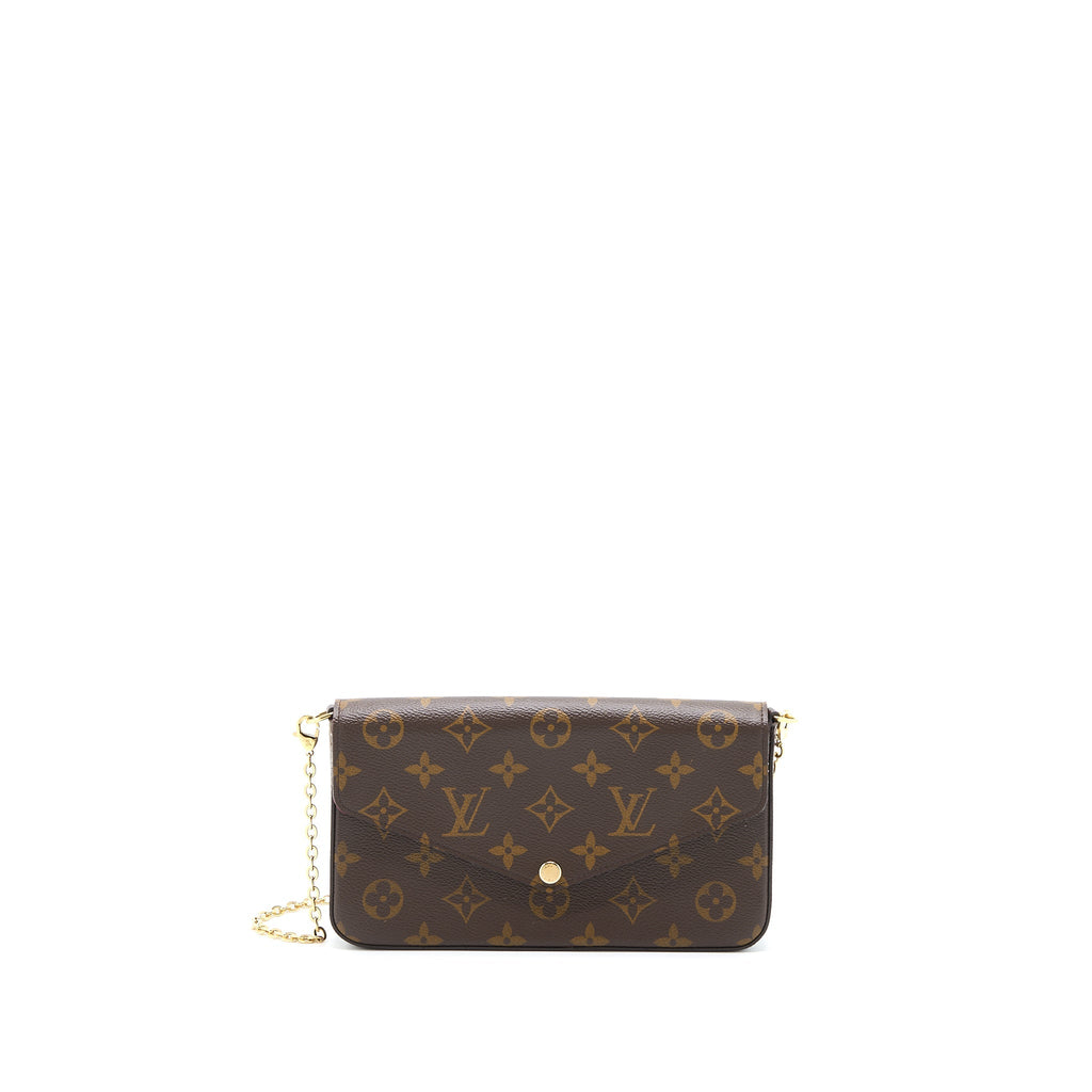LOUIS VUITTON FELICIE POCHETTE MONOGRAM CANVAS RED GHW