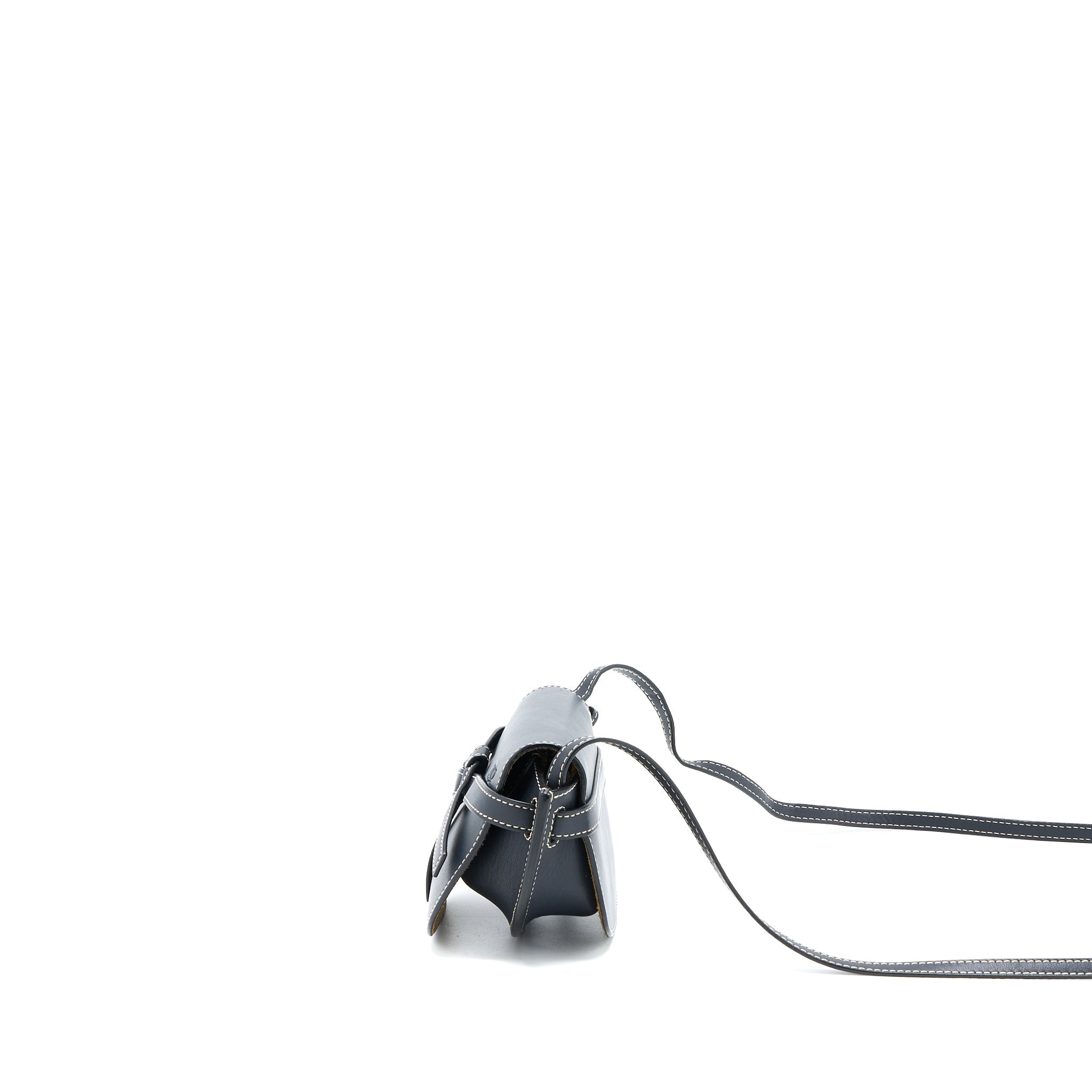 LOEWE MINI GATE CALFSKIN NAVY GHW