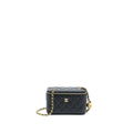 CHANEL 22A PEARL CRUSH LONG VANITY WITH CHAIN LAMBSKIN BLACK GHW