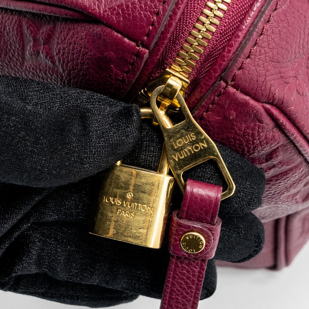 LOUIS VUITTON SPEEDY 25 BANDOULIERE MONOGRAM EMPREINTE PURPLE GHW