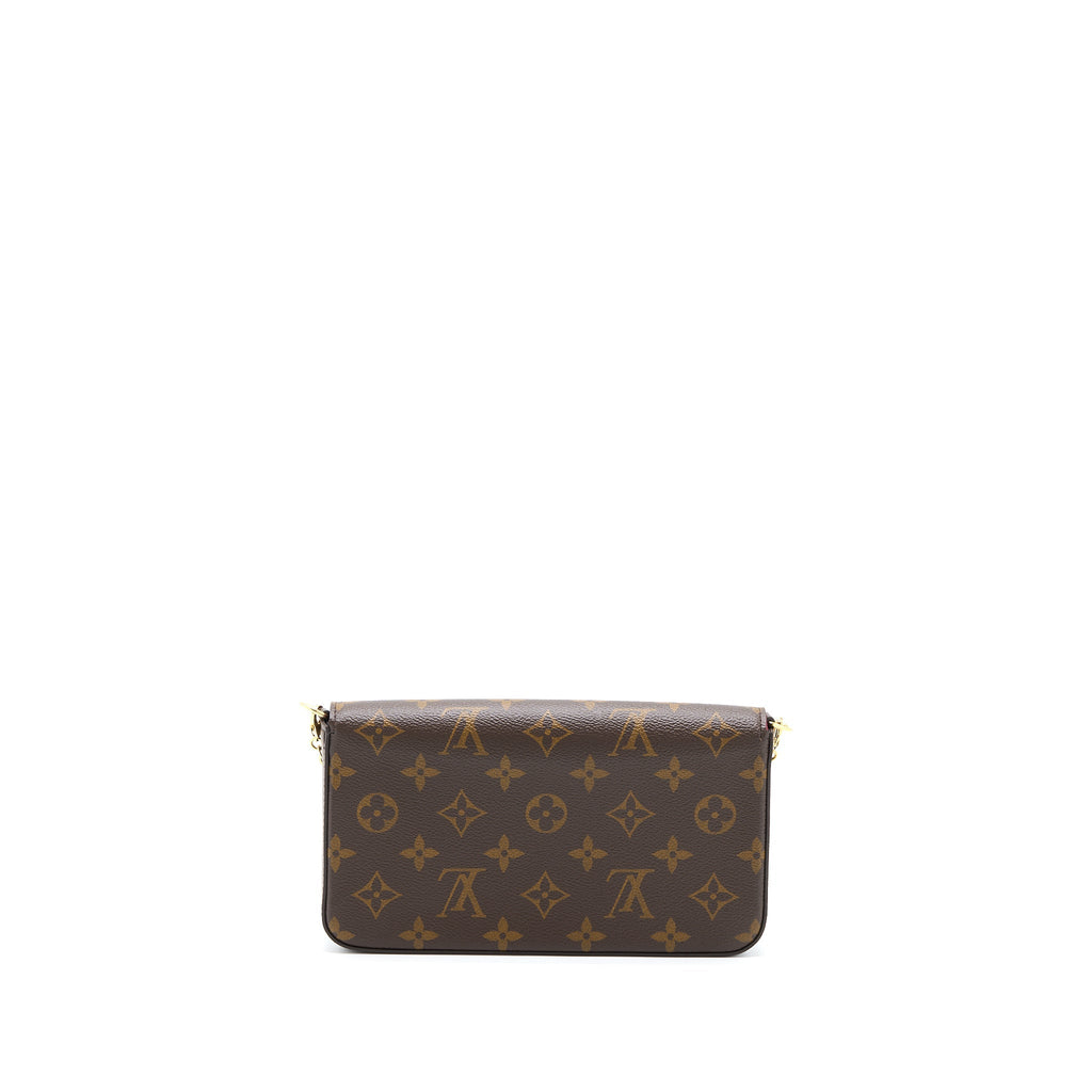 LOUIS VUITTON FELICIE POCHETTE MONOGRAM CANVAS RED GHW