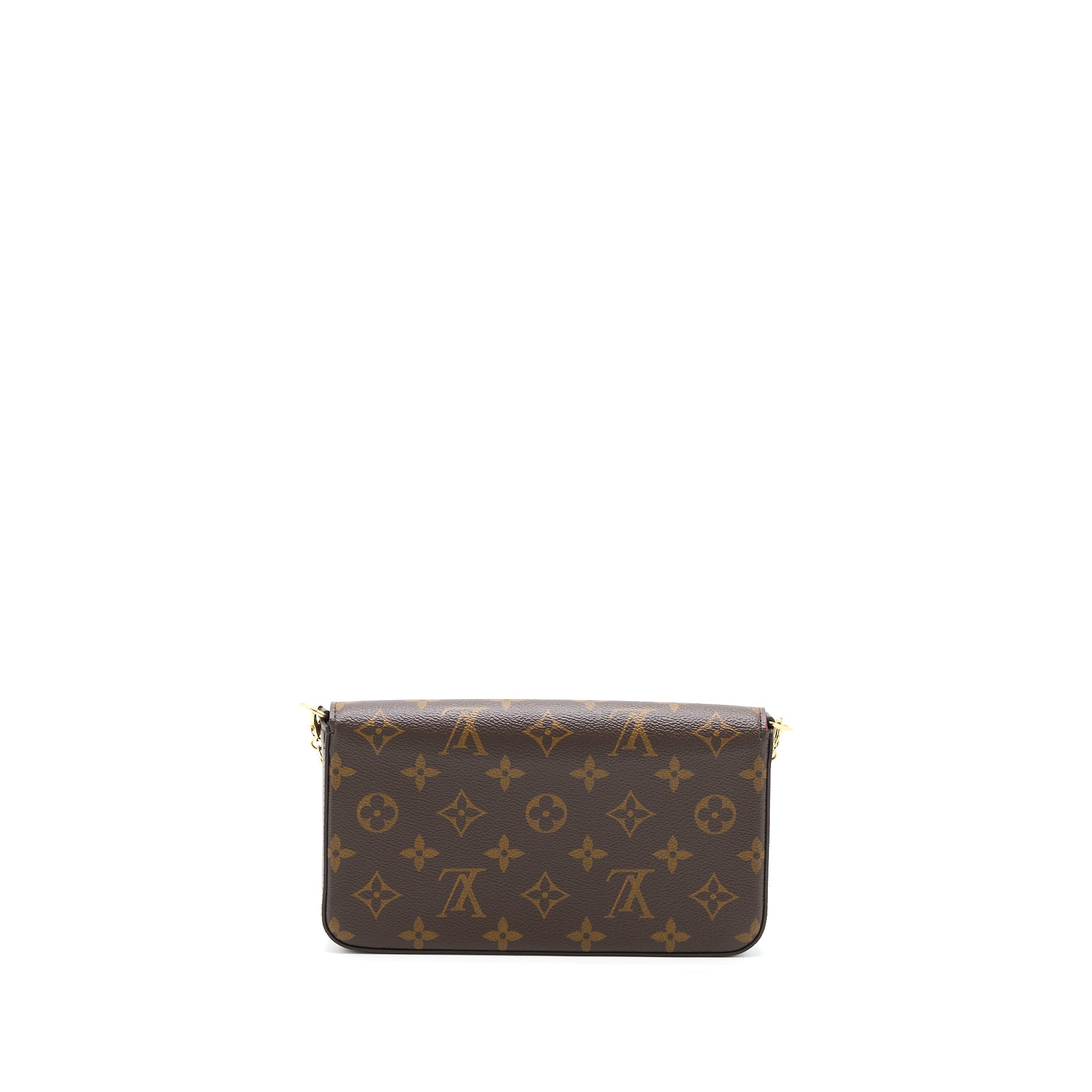 LOUIS VUITTON FELICIE POCHETTE MONOGRAM CANVAS RED GHW