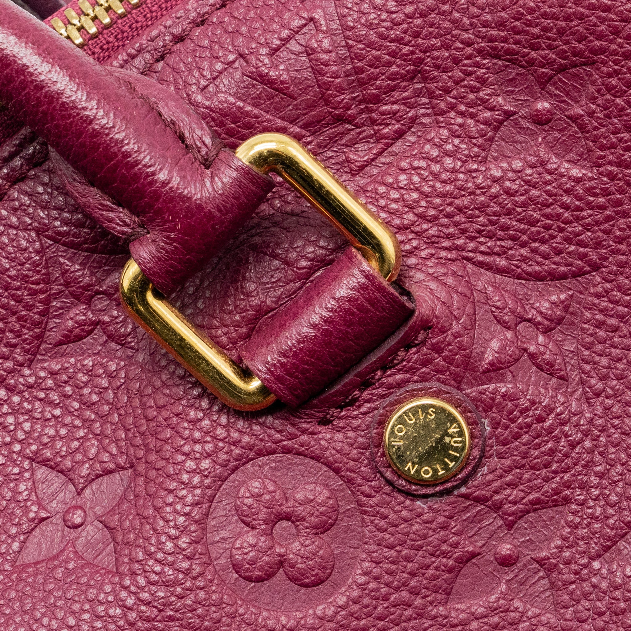 LOUIS VUITTON SPEEDY 25 BANDOULIERE MONOGRAM EMPREINTE PURPLE GHW