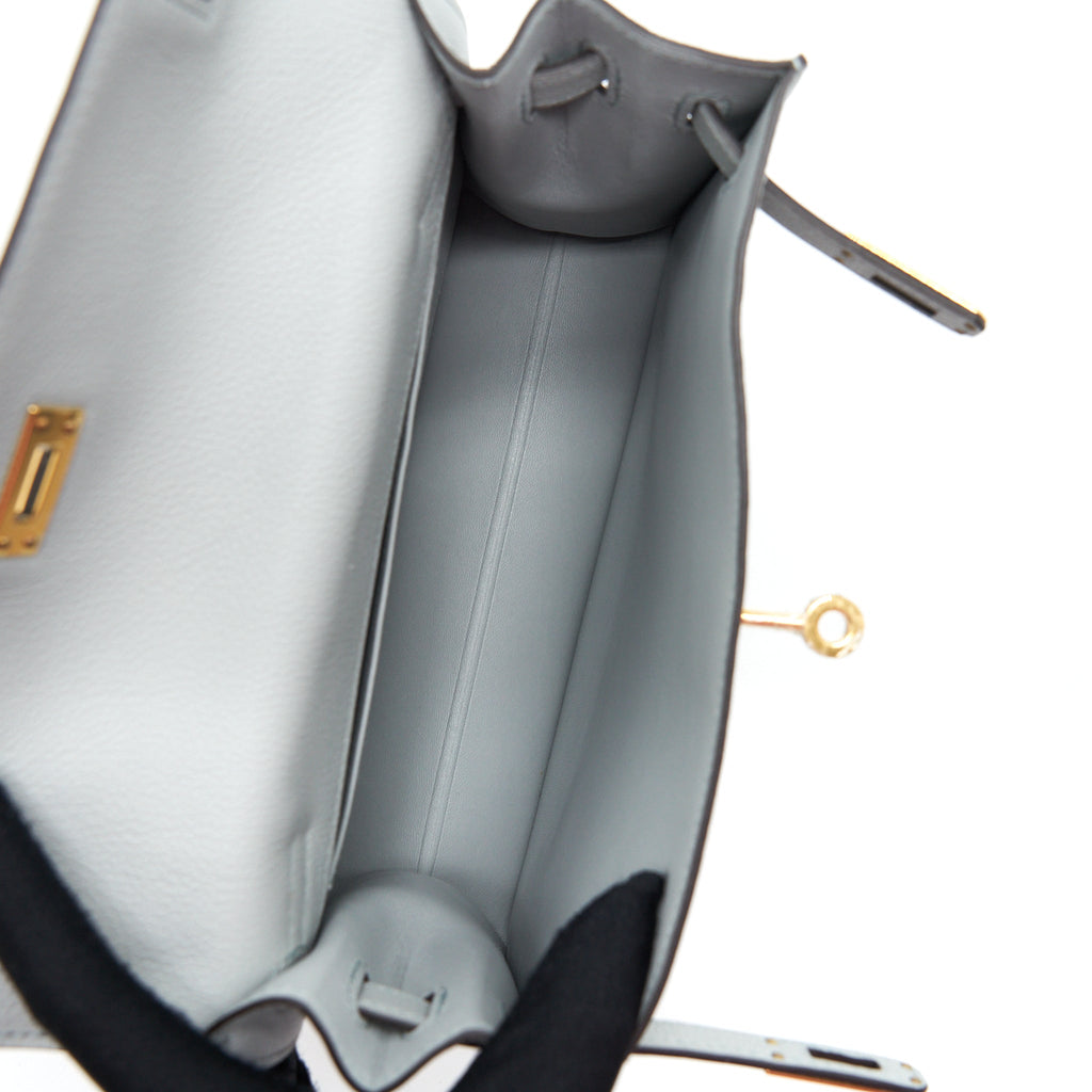 HERMES KELLY DANSE EVERCOLOR 8U BLUE GLACIER GHW