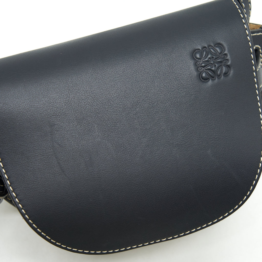 LOEWE MINI GATE DUAL BAG CALFSKIN BLACK GHW
