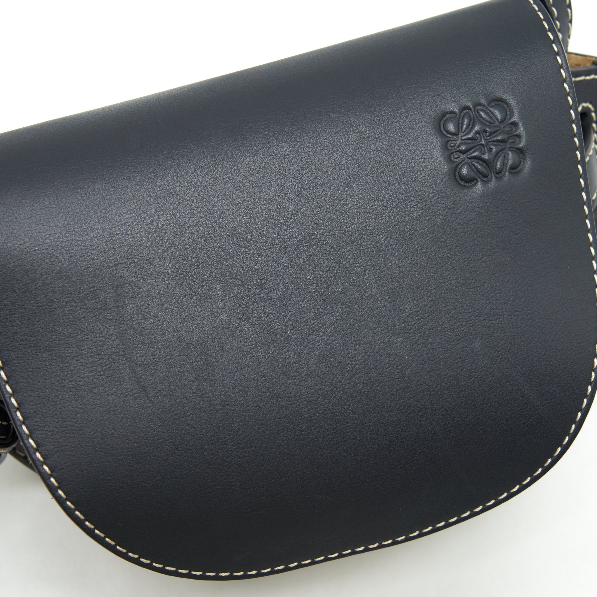 LOEWE MINI GATE DUAL BAG CALFSKIN BLACK GHW