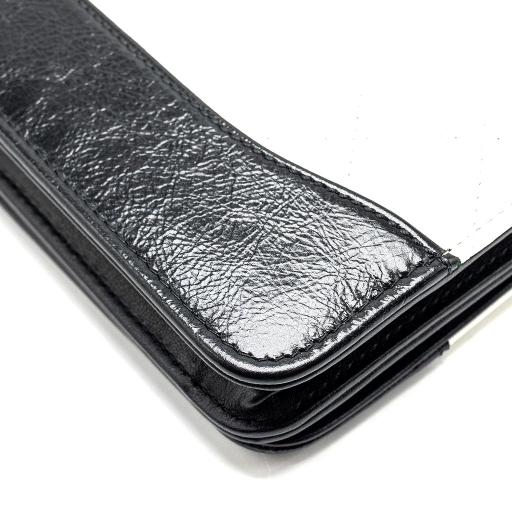 CHANEL GABRIELLE WALLET ON CHAIN CALFSKIN WHITE / BLACK MULTICOLOUR HARDWARE