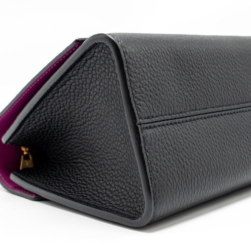 LOUIS VUITTON TWIST ONE HANDLE PM TAURILLON LEATHER BLACK/PINK GHW