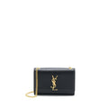 SAINT LAURENT SMALL KATE BAG GRAINED CALFSKIN BLACK GHW