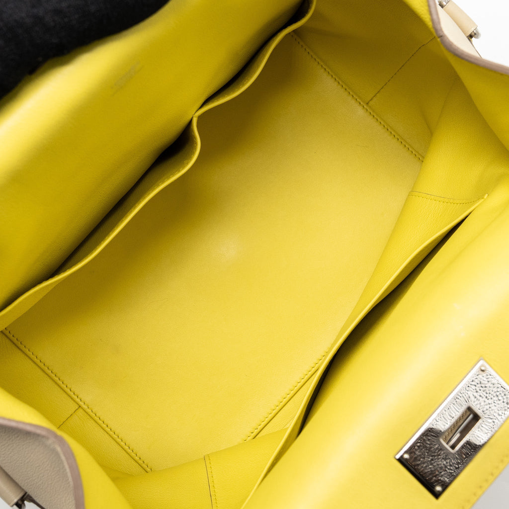 HERMES TOOLBOX 26 CLEMENCE CRAIE/JAUNE POUSSIN SHW