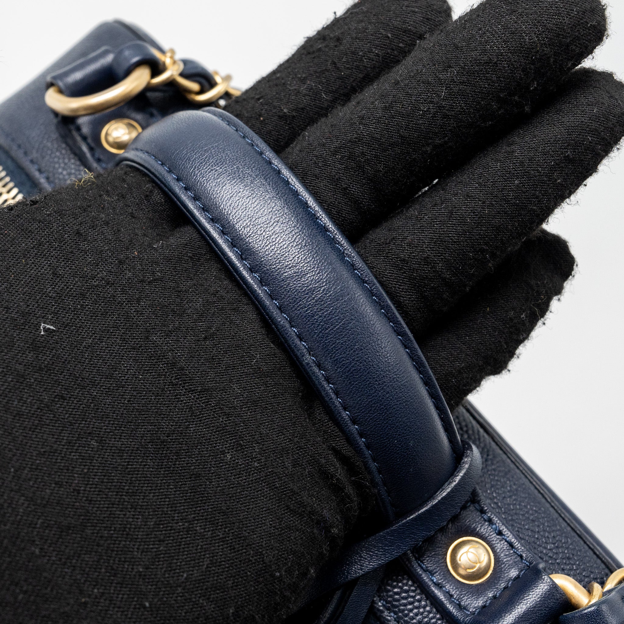 CHANEL FILIGREE CAMERA BAG CAVIAR DARK BLUE GHW