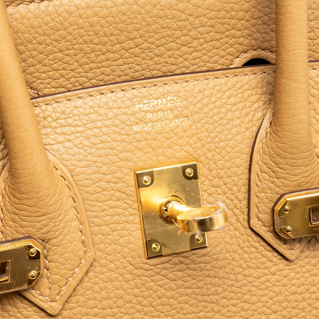 HERMES BIRKIN 25 TOGO BISCUIT GHW