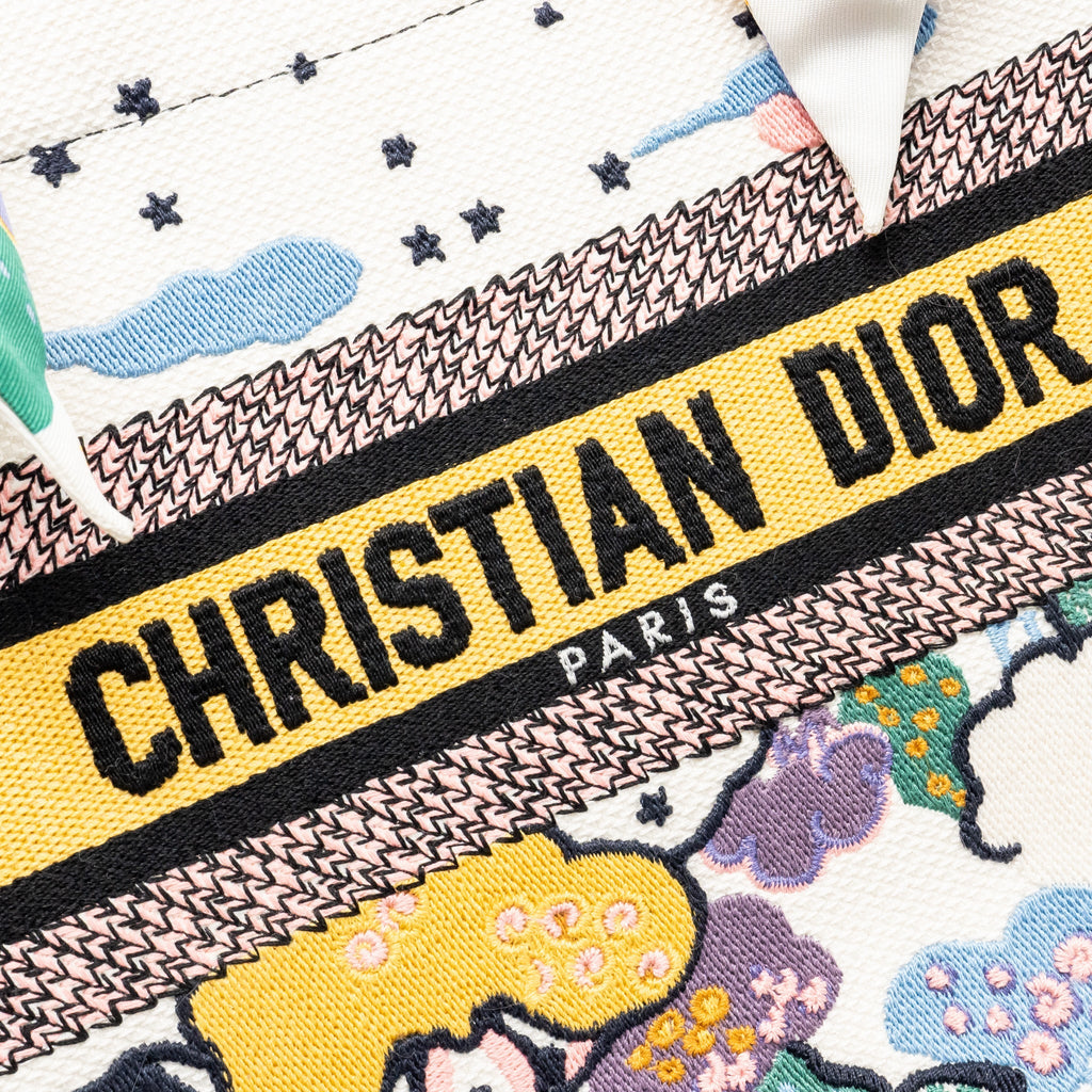 DIOR SMALL DIOR BOOK TOTE CANVAS MULTICOLOUR