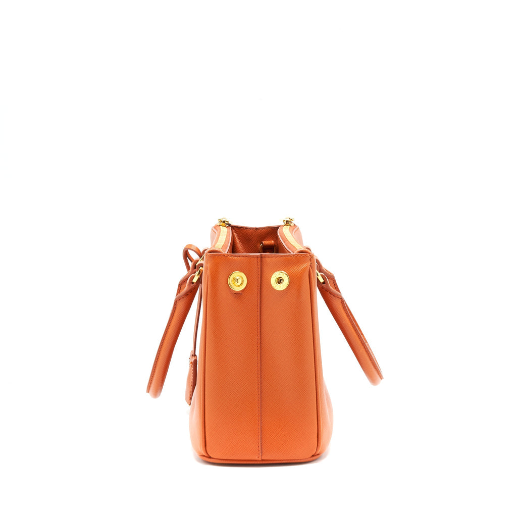 PRADA SAFFIANO TOTE BAG PAPAYA GHW