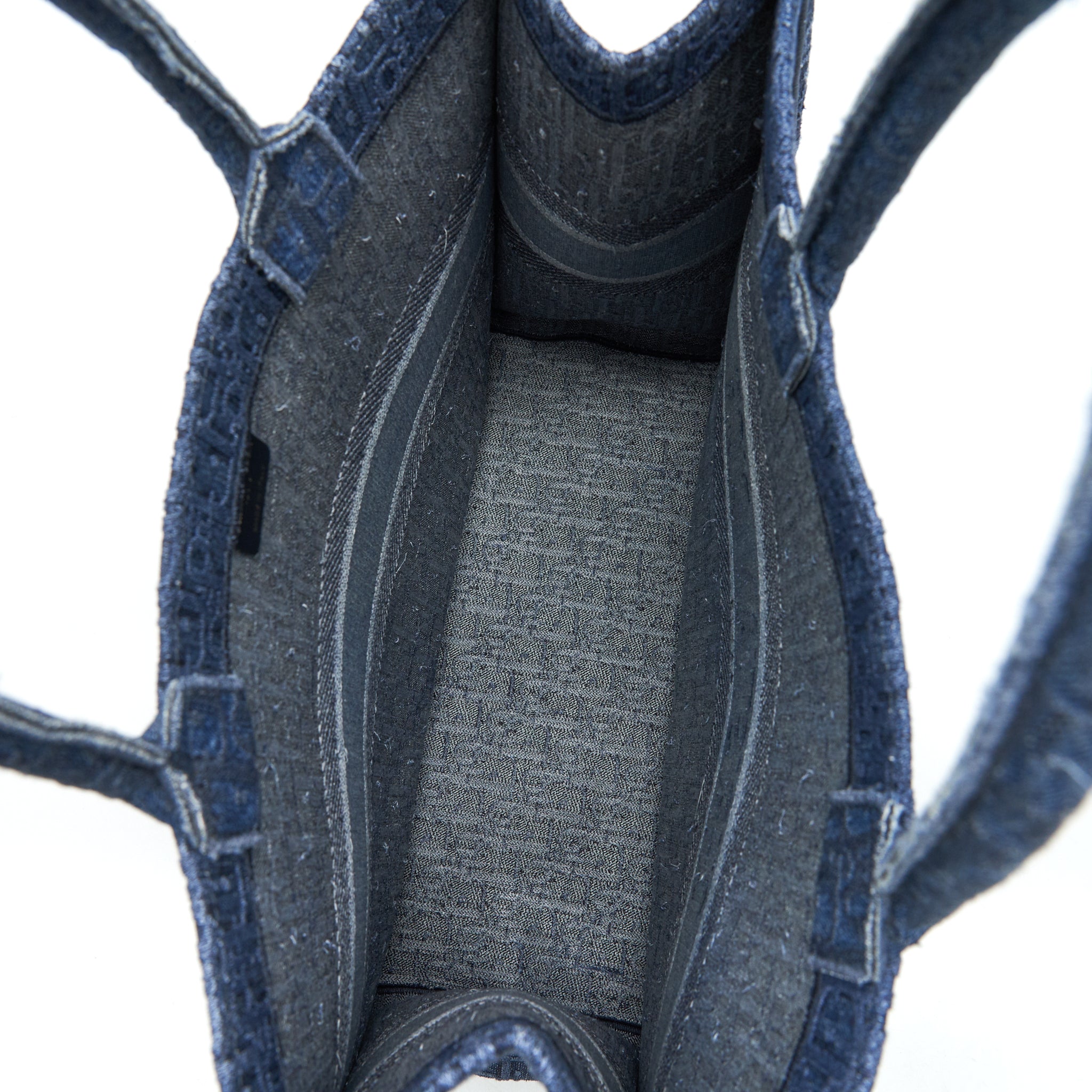 DIOR DENIM DIOR LOGO PRINT BOOK TOTE