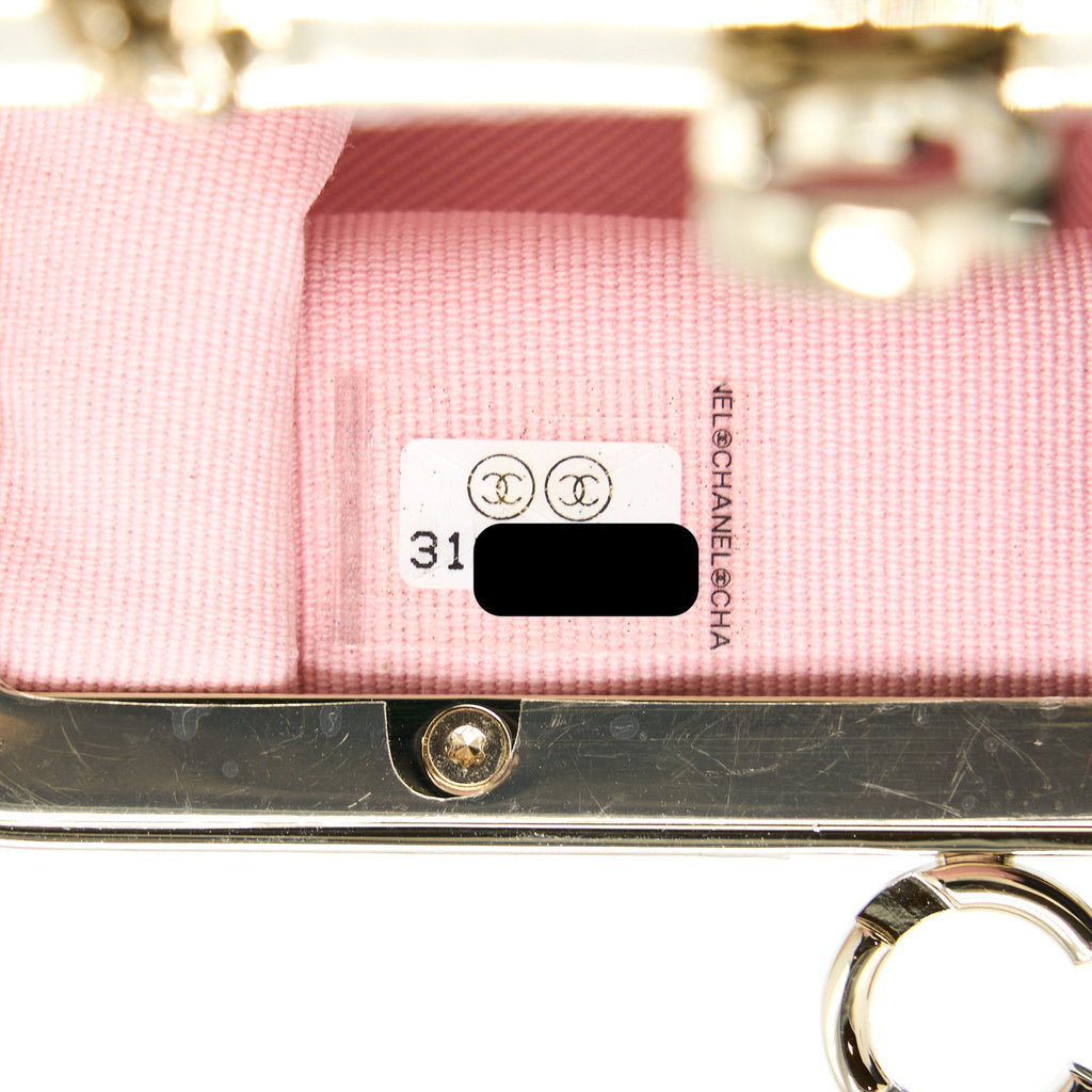 CHANEL MINI CLIP WITH CHAIN LAMBSKIN BLACK LGHW