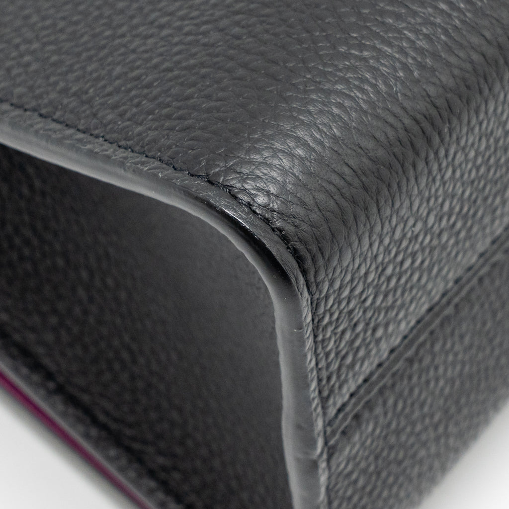 LOUIS VUITTON TWIST ONE HANDLE PM TAURILLON LEATHER BLACK/PINK GHW