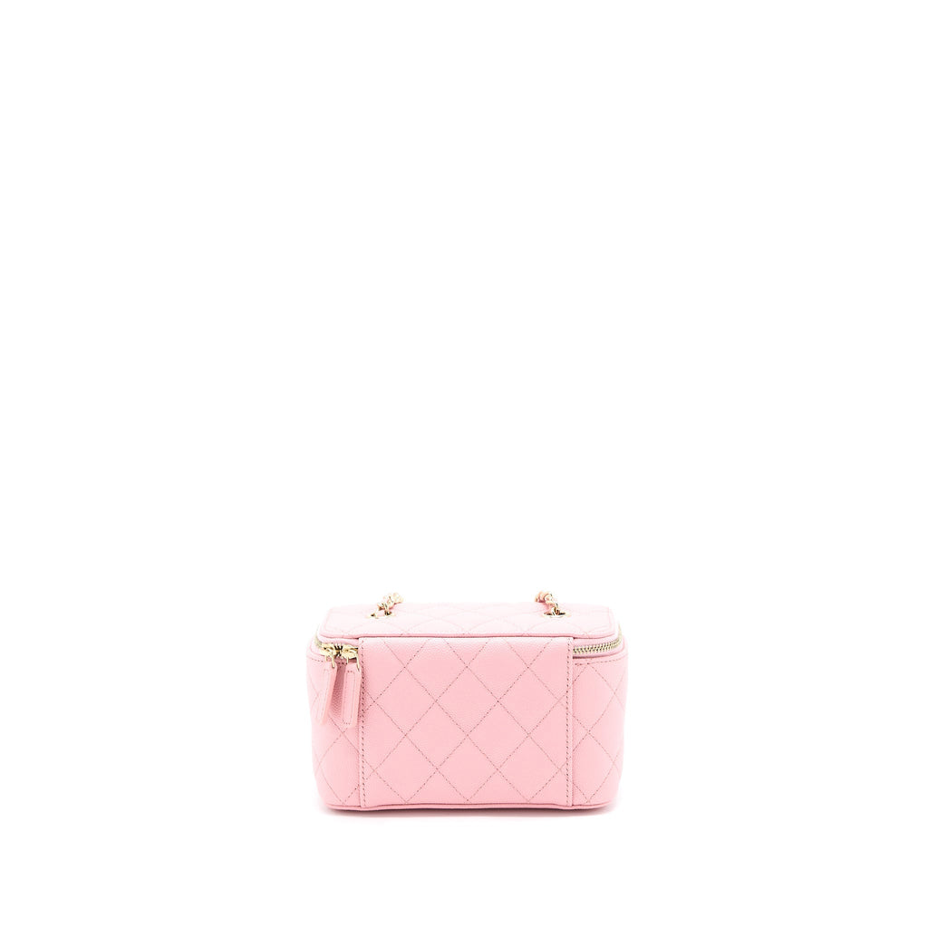 CHANEL LONG VANITY WITH CHAIN CAVIAR PINK LGHW