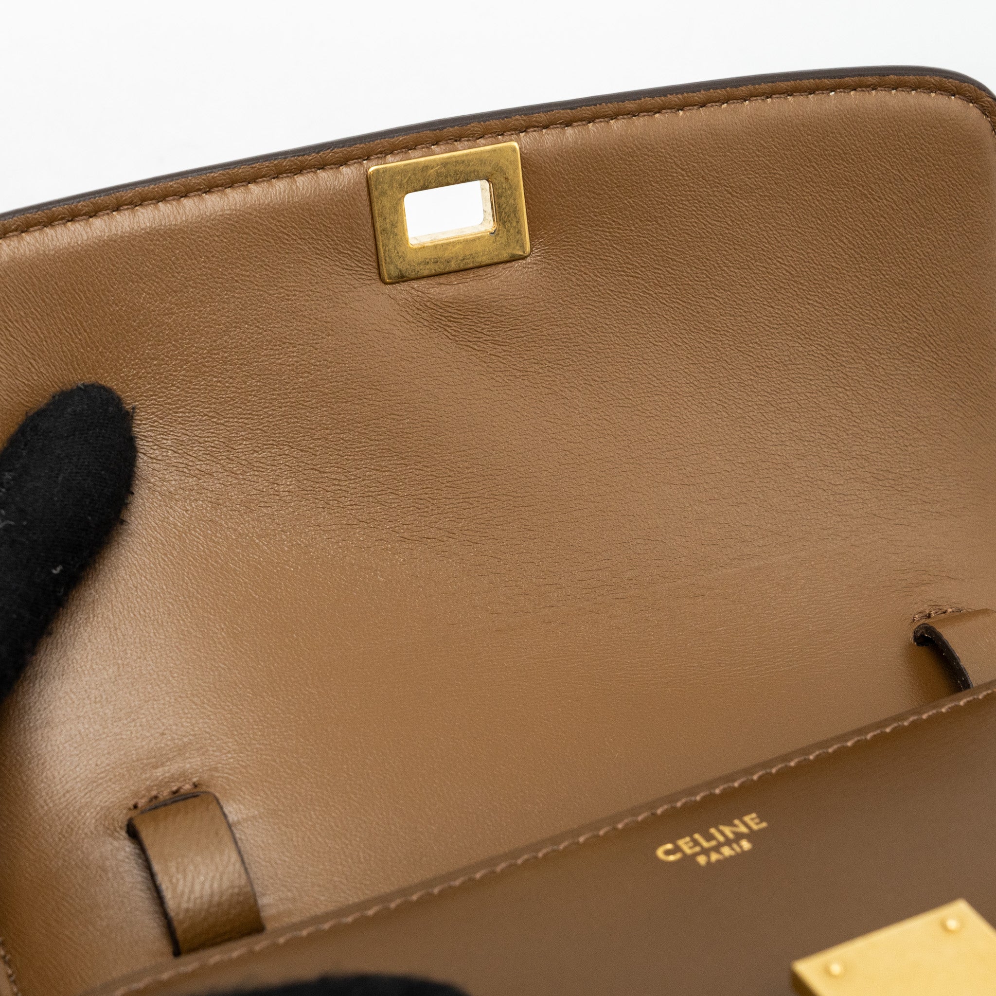 CELINE TEEN CLASSIC BOX BAG CALFSKIN BROWN GHW