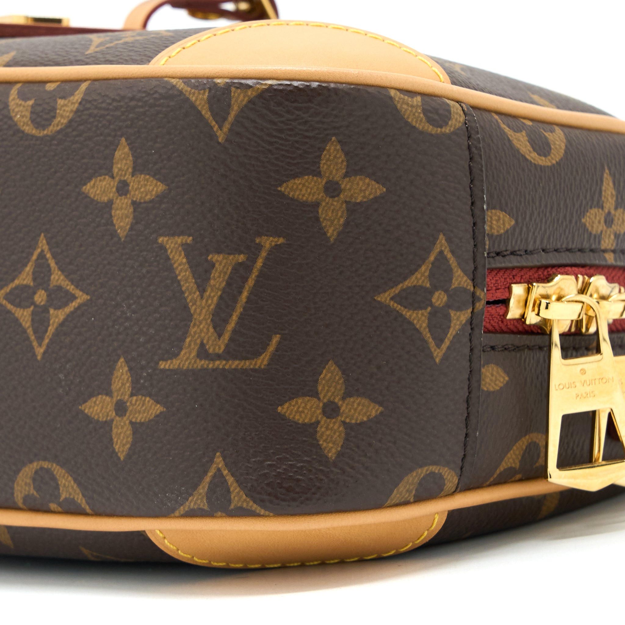 LOUIS VUITTON MINI DEAUVILLE SHOULDER BAG MONOGRAM CANVAS GHW