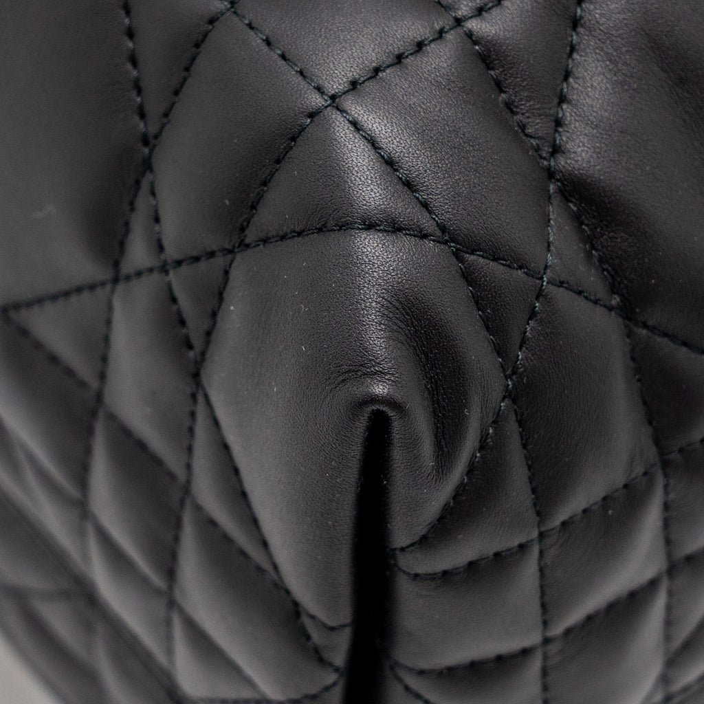 DIOR MEDIUM DIOR TOUJOURS BAG MACROCANNAGE CALFSKIN BLACK LGHW
